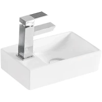 Раковина CeramaLux 9048GTR 29,5x18 см R, рукомойник, белый