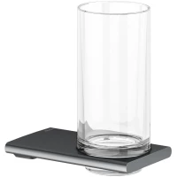 Стакан для зубных щеток KEUCO Edition 400 11550139000 настенный, черный хром матовый