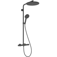 Душевая система Hansgrohe Raindance Alive S 24594340 300 мм, с термостатом, черный хром матовый