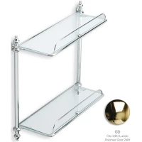 Полка стеклянная Stil Haus EL694ELITE(16) 45 см, двойная, золотой