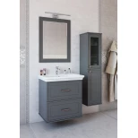 Комплект мебели серый матовый 76 см Sanflor Модена C03221 + 4630055550418 + C03220