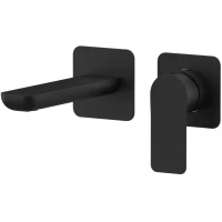 Смеситель для раковины Remer Infinity I15PNO встраиваемый, без донного клапана, черный матовый