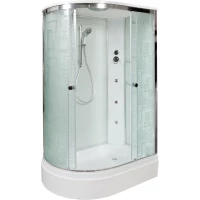 Душевая кабина 120x80x220 см Deto EM2712RGM матовое с прозрачным узором