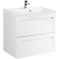 Тумба под раковину Art&Max Platino AM-Platino-580-2C-SO-BL 57 см, подвесная, белый глянец