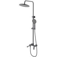 Душевая система Splenka S41.24.09 250 мм, со смесителем, графит матовый