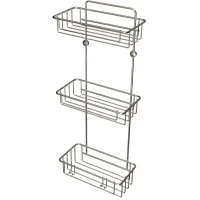 Полка для ванной Tekno-tel ES096SSM 25 см, тройная, нержавеющая сталь
