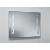 Зеркало Sanibano ARF3/LED 90x65 см, с LED-подсветкой, сенсорным выключателем, часами