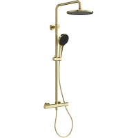 Душевая система Sancos Etna SC9007BG 255 мм, с термостатом, золотой матовый