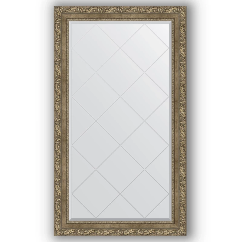 Зеркало 75x130 см виньетка античная латунь Evoform Exclusive-G BY 4231