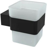 Стакан для зубных щеток Lemark Smooth Line 9732014 настенный, черный матовый