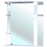 Изображение товара зеркальный шкаф 65x72 см белый глянец r bellezza магнолия 4612710001015