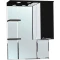 Зеркальный шкаф 75x100 см черный глянец/белый глянец R Bellezza Альфа 4618812001045 - 1
