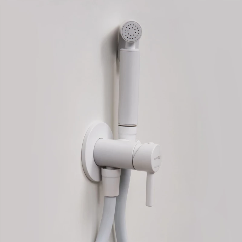 Гигиенический душ WasserKRAFT A70538 со смесителем, белый матовый
