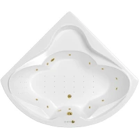 Акриловая ванна Whitecross Konsul 0110.150150.100.NANO.GL 149,5x149,5 см, с гидромассажем, угловая, белый