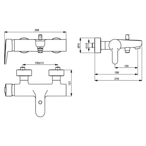 Изображение товара смеситель для ванны ideal standard connect blue b9921aa