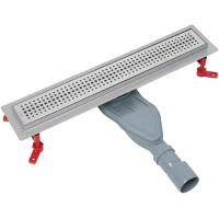 Душевой трап (лоток) IDDIS Perfex 975B5SB20DZ 50 см, с решеткой, перфорированный, матовый хром