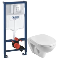 Комплект подвесной унитаз Santek Бореаль 1.WH30.1.977 + система инсталляции Grohe 38721001