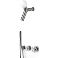 Душевой комплект Bronze De Luxe Liberty 5011GG-L 50 мм, со смесителем, графит