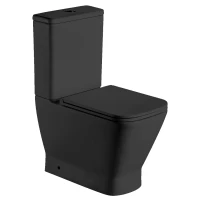Унитаз-компакт WeltWasser Rotbach 001MT-BL безободковый, с сиденьем микролифт, черный матовый