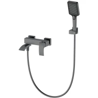 Смеситель для ванны Wonzon & Woghand Fit WW-88639009-BGM с душевым гарнитуром, темный графит матовый