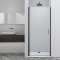 Душевая дверь Vincea Alpha VDP-3AL800CLGM 80 см, профиль вороненая сталь, стекло прозрачное