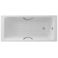 Ванна чугунная Delice Parallel DLR220503R-AS 150x70 см, с ручками, антискользящим покрытием, белый