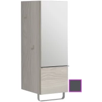 Полуколонна серый антрацит глянец с зеркальной дверцей шарниры справа Jacob Delafon Odeon Up EB893D-442