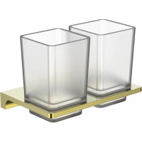 Стакан для зубных щеток Wonzon & Woghand Eclipse WW-9128-LG двойной, настенный, золотой