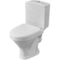 Унитаз-компакт Santeri West 1.P201.8.S01.00B.F (4607143311282) косой выпуск, с сиденьем, крап на белом