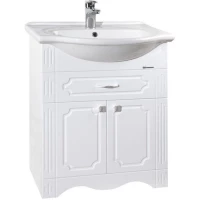 Тумба с раковиной белый глянец 65,5 см Bellezza Кантри 4639910090014 + 4607104872197