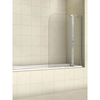 Шторка на ванну WeltWasser 100T2-100 10000001223 100 см, профиль хром, стекло прозрачное