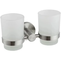 Стакан для зубных щеток D-Lin D212280 двойной, настенный, нержавеющая сталь