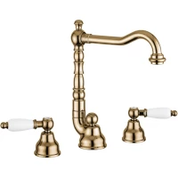 Смеситель для раковины Emmevi Deco Ceramic 121643/BR с донным клапаном, бронза