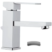 Смеситель для раковины Remer Qubika Q10 с донным клапаном, хром