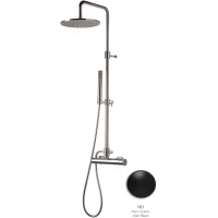 Душевая система Emmevi Filobrass 8500284ZI/NEO 250 мм, со смесителем, черный матовый