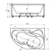 Акриловая гидромассажная ванна 170x105 см левая пневматическое управление плоские форсунки Aquatek Вега-170 - 7