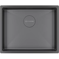 Кухонная мойка KuchenStern Kraft 60 502GM50 54x44 см, вороненая сталь