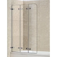 Шторка на ванну WeltWasser 100ZD3-75 10000000935 75 см, профиль хром, стекло прозрачное