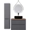 Комплект мебели серый матовый 80 см со столешницей бук темный Jorno Wood Wood.01.80/P/GR + Wood.06.80/DW + 0235888 + Wood.02.50/TK - 2