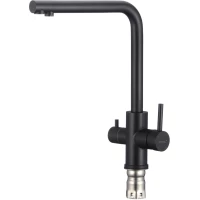 Смеситель для кухни Fmark FS0862H с подключением к фильтру, черный матовый