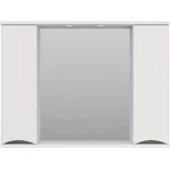 Изображение товара зеркальный шкаф 100x74,5 см белый глянец misty атлантик п-атл-4100-010