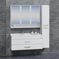 Комплект мебели белый глянец 120 см Санта Виктория 700138N + Sirius120 + 700184