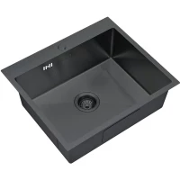 Кухонная мойка Zorg SKS 5951 GRAFIT 59x51 см, графит