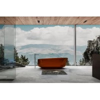 Ванна из полиэфирной смолы Abber Kristall AT9706Opal 170x80 см, отдельностоящая, коричневый