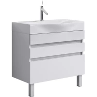 Тумба белый глянец 80 см Aqwella 5 Stars Bergamo Ber.01.08/n/W