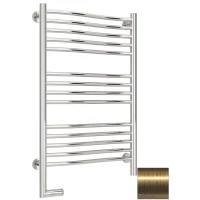 Полотенцесушитель электрический 800x500 состаренная латунь МЭМ левый Сунержа Флюид 2.0 051-5220-8050