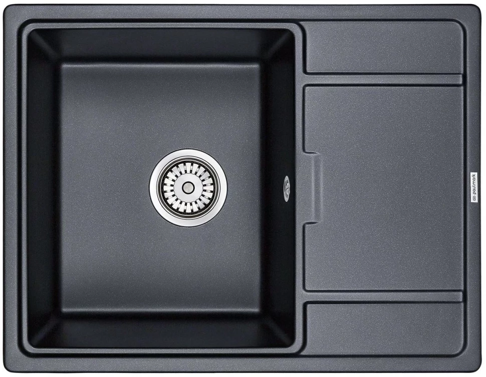 Кухонная мойка Paulmark Flugen черный металлик PM216550-BLM кухонная мойка paulmark flugen металлик pm217850 blm