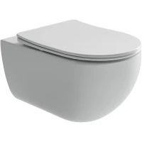 Унитаз подвесной Ceramica Nova Long CN3015 безободковый, с сиденьем микролифт, белый