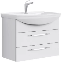 Тумба с раковиной белый глянец 76,5 см Aqwella Allegro Agr.01.07/2 + 4620008197470