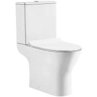 Унитаз-компакт WesnaArt Ocean 102-OCE12 безободковый, с сиденьем микролифт, белый